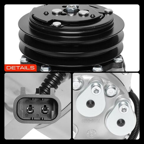 ضاغط تيار متردد ممتاز مع قابض متوافق مع فولفو ACL، VN/VNL/VNM، WC/WG/WH/WI & White/GMC، ACL، J9C0، WAH WCA WG، WHL WHM، WIA WIL والمزيد، طراز SD7H15 in Kuwait