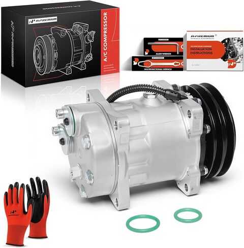 ضاغط تيار متردد ممتاز مع قابض متوافق مع فولفو ACL، VN/VNL/VNM، WC/WG/WH/WI & White/GMC، ACL، J9C0، WAH WCA WG، WHL WHM، WIA WIL والمزيد، طراز SD7H15 in Kuwait