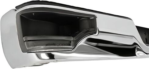 Rear Bumper Assembly for 2009-2018 Dodge Ram 1500 | Chrome Steel – NO Sensor Holes | for Single Exhaust Models Only | NOT for Dual Exhaust | Direct Fit in Kuwait