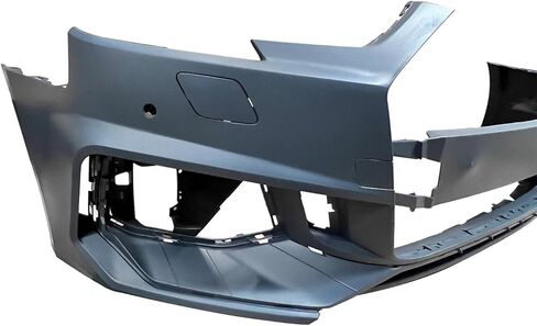 RS4 Style Front Bumper Conversion Kit Compatible with 2017-2019 Audi A4 | Primed Polypropylene | Complete Set with Grille & Emblems in Kuwait