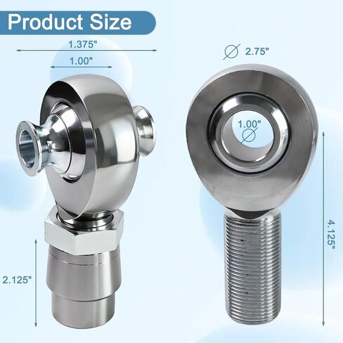 1.25’’ Heim Joints Rod End Kit Replacement for Off-Road & Racing Suspension Linkages, 1 1/4’’ Left & Right Hand Thread Chromoly Joints with PTFE Liner, High Misalignment Spacer & Tube Adapter in Saudi Arabia