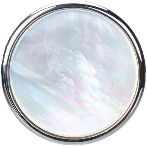 15mm Mother-of-Pearl & Metal Shank Buttons - Silver White Luxury Buttons for Suits, Coats & Cashmere Sweaters (6pcs) in Saudi Arabia