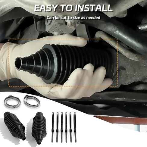 Rack and Pinion Boot Inner Tie Rod Boot Replaces OE 103-3070 Car Steering Rack Boot Kit Includes Cable Ties and Clamps Inner Tie Rod Boot Accessories in Kuwait