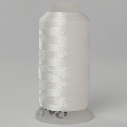 Ivory 100% Cotton Thread for Sewing, Quilting, and Crafting - 50-Weight - 1200 Yard Large Spool 1Pcs White in Kuwait