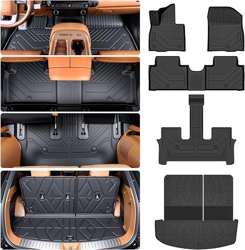 Prosheve Floor Mats & Cargo Liner Set for Hyundai Palisade 2020-2026 7/8 Passenger (2020-2025 Hyundai Palisade Floor Mat) in Saudi Arabia