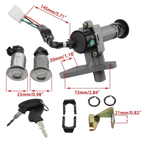 4 Wire Ignition Switch Key Set Compatible with 50cc 70cc 90cc 125cc 150cc 200cc GY6 Taotao Jonway Roketa Scooter Moped ATV Motorcycle in Kuwait