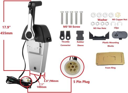 704 Binnacle جهاز التحكم عن بعد العلوي لمحرك ياماها الخارجي محرك واحد ادفع لفتح 704-48205-P1 in Kuwait