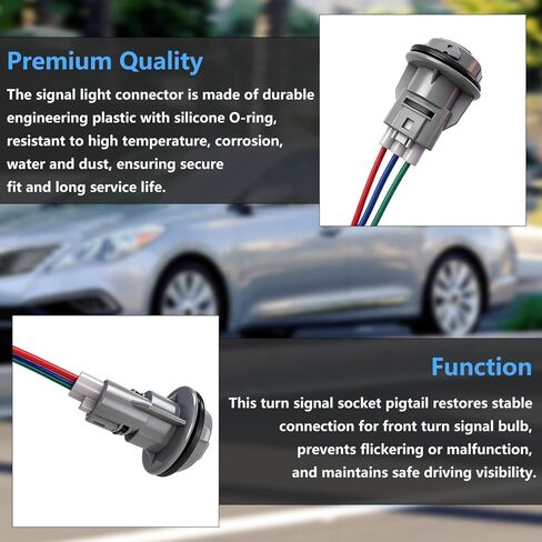 قطعتان من مقبس ضوء إشارة الانعطاف الأمامي، يناسب Honda Accord Civic CR-V Odyssey Pilot Element Crosstour Acura CL RDX TL RL استبدال OE 33302-SR3-A01 33302SR3A01 موصل إشارة الانعطاف in Kuwait