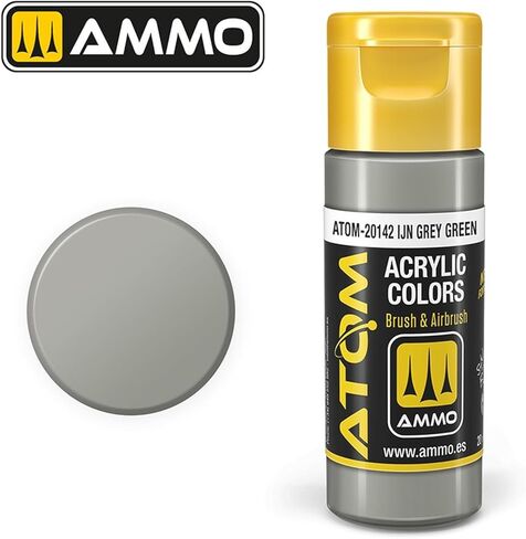 AMMO of Mig Jimenez S.L Atom: IJA Grey Green Acrylic Paint 20ml Bottle in Saudi Arabia