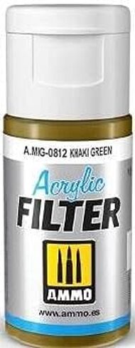 Ammo Mig Jiminez - Acrylic Filter Khaki Green Jar 15 Ml (5/21) * in Saudi Arabia