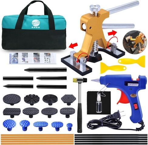 Car Dent Puller - Dent Repair Kit, Auto Body Dent Puller Kit with Adjustable Golden Dent Lifter Puller for Car Body Hail Dent Removal Dent Remover Automobile Body Repair in Saudi Arabia