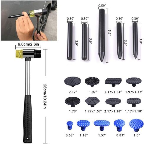Car Dent Puller - Dent Repair Kit, Auto Body Dent Puller Kit with Adjustable Golden Dent Lifter Puller for Car Body Hail Dent Removal Dent Remover Automobile Body Repair in Saudi Arabia