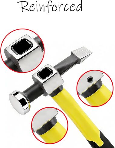 Auto Body Hammer,Flat and Round Head,Polished,Reinforce,Anti-Rust,Plastic Handle. in Saudi Arabia