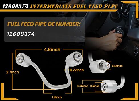 12608374 Intermediate Fuel Feed Pipe Compatible with Buick LaCrosse, Verano, Regal & Chevy Equinox, Malibu, Impala, Captiva Sport, Orlando & GMC Terrain 2010-2017 2.4L in Saudi Arabia
