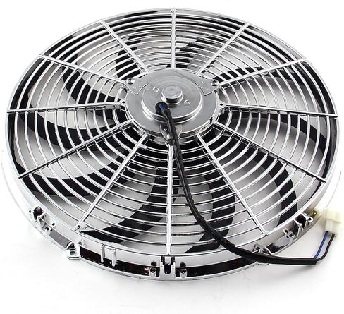 Speedmaster PCE185.1015 16" Reversable 12V 'S' Blade Radiator Electric Thermo Fan - Chrome in Kuwait