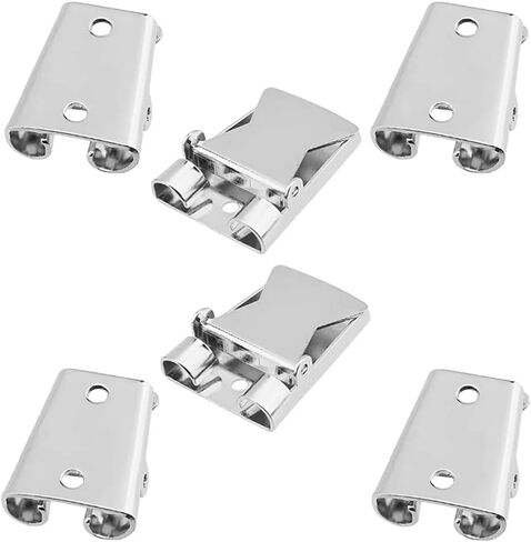 Mingchen 6 Pcs Silver Bolo Tie Clasp, Blank Bolo Tie Buckle Accessories Slide Lock Clips for DIY Necktie Making Creative Gifts (Silver) in Saudi Arabia