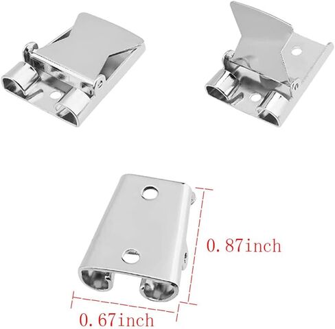 Mingchen 6 Pcs Silver Bolo Tie Clasp, Blank Bolo Tie Buckle Accessories Slide Lock Clips for DIY Necktie Making Creative Gifts (Silver) in Saudi Arabia