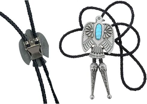 Mingchen 6 Pcs Silver Bolo Tie Clasp, Blank Bolo Tie Buckle Accessories Slide Lock Clips for DIY Necktie Making Creative Gifts (Silver) in Saudi Arabia