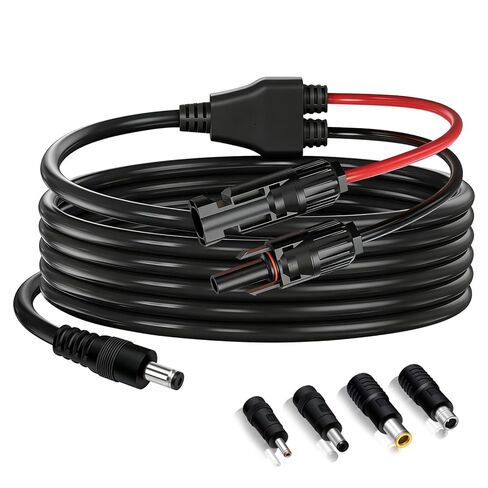 12+14AWG Solar Panel Cable for Jackery, 7FT M-C-4 to DC5521 with DC 8mm/ 5.5x2.5mm/ 3.5x1.35mm Compatible with Jackery,BLUETTI,Anker,GRECELL,Goal Zero Yeti Portable Power Station in Saudi Arabia