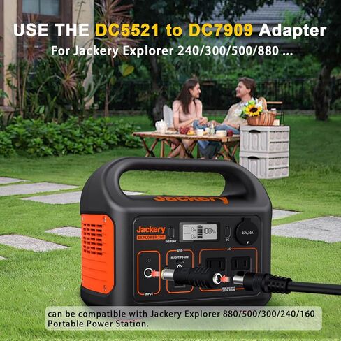 12+14AWG Solar Panel Cable for Jackery, 7FT M-C-4 to DC5521 with DC 8mm/ 5.5x2.5mm/ 3.5x1.35mm Compatible with Jackery,BLUETTI,Anker,GRECELL,Goal Zero Yeti Portable Power Station in Saudi Arabia