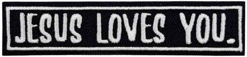 3.5'' Jesus Loves You Embroidered Iron on Patch for Christian in Kuwait