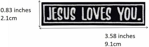 3.5'' Jesus Loves You Embroidered Iron on Patch for Christian in Kuwait