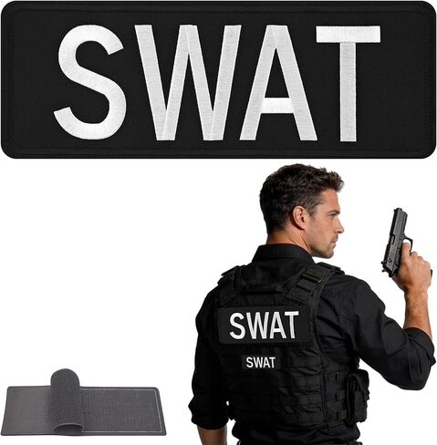 2-Pack Officer Public Safety Patches for Vest,Embroidery Officer Public Safety Hook and Loop Patches for Tactical Vest,Jackets,Bags(Large 10"x4.09",Small 5.08"x2.09") in Saudi Arabia