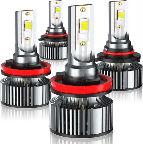 Upgraded Bulbs Compatible For Honda Civic 2016 2017 2018 2019 2020 2021 2022 2023, High Low Beam Lights Combo, 6000K White, 500% Brightness, Plug and Play, for Off-Road Use, 4 PCS in Saudi Arabia