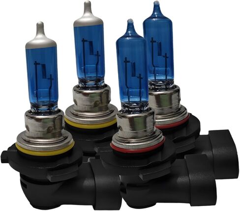 Halogen Bulbs for Toyota Corolla Headlights 2001 2002 2003 2004 2005 2006 2007 2008 2009 2010 2011 2012 2013 2014 2015, 9005 9006 High Low Beam Headlamp, 12V 65W/55W 5000K White Lights, 4 Pack in Saudi Arabia