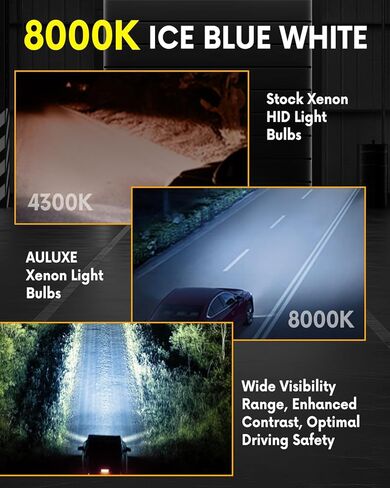 Fit for 2004 2005 2006 2007 2008 2009 RX330 RX350 RX400H 2005 2006 LS430 ES RX 330 Xenon HID Light Replacement, High Low Beam Light Bulb, Pack of 2 (8000K Ice Blue White) in Saudi Arabia