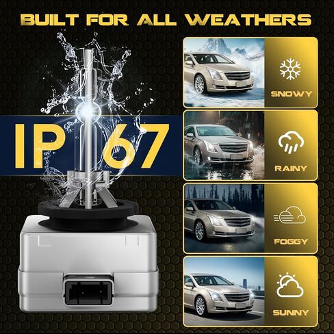 EASY EAGLE D3S HID Xenon Headlight Bulbs Fit for Cadillac XTS 2013-2017 CTS 2016-2019 ATS 2013-2019 6000K Cool White High & Low Beam Replacement Bulb 35W, Plug and Play, Pack of 2 in Saudi Arabia