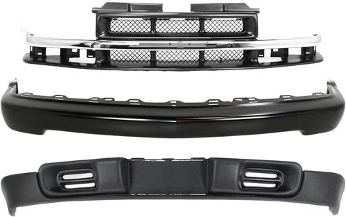 Garage-Pro Front Bumper Kit for Chevrolet S10 Base SS Xtreme 1998-2003 FWD RWD, Painted Black Steel, Front Bumper Cover, Models Without LS Appearance Package, Replaces # 15007660 GM1002367 15048519 in Kuwait