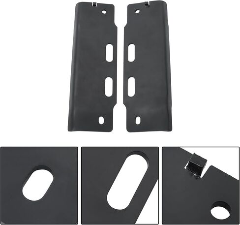 Black Front Left and Right Bumper Bracket Set of 2 Replacement for F150 F250 F350 1992-1997 F2TZ17752A F2TZ17752B in Kuwait