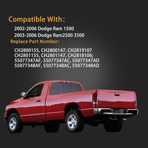 Taillight Compatible with 2002-2006 Dodge Ram 1500 2003-2006 Dodge Ram 2500 3500 Driver and Passenger Side in Saudi Arabia