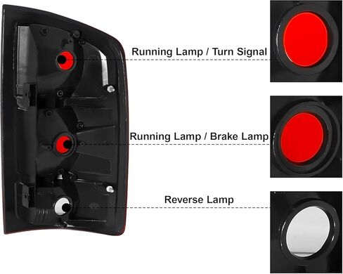 Taillight Compatible with 2002-2006 Dodge Ram 1500 2003-2006 Dodge Ram 2500 3500 Driver and Passenger Side in Saudi Arabia