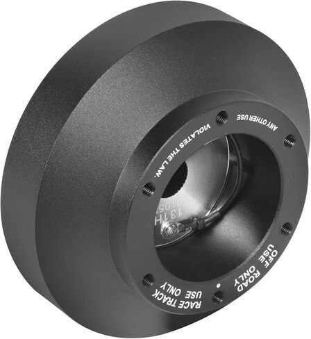 NRG Innovations NRG-SRK-131H نمط السباق، محول محور قصير سريع الإصدار لعجلة القيادة، نمط مسمار 6 × 70 مم، جسم أسود in Kuwait