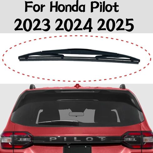 سيارة الخلفي ممسحة خلفية شفرة لهوندا الطيار 2023 2024 2025 EX-L النخبة LX الرياضة بجولة الطبعة السوداء TrailSport الخلفية ممسحة زجاج أمامي شفرة in Kuwait