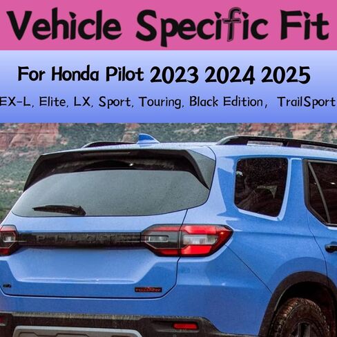سيارة الخلفي ممسحة خلفية شفرة لهوندا الطيار 2023 2024 2025 EX-L النخبة LX الرياضة بجولة الطبعة السوداء TrailSport الخلفية ممسحة زجاج أمامي شفرة in Kuwait