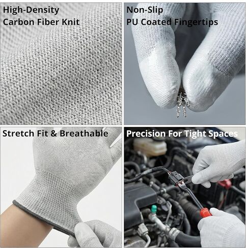 Automotive Electrical Terminal Connector Separator Removal Tool with Anti-Static Gloves, Carbon Steel Disconnect Pliers, 7.5 Inch, 2 Pack with Protective Gloves in Saudi Arabia