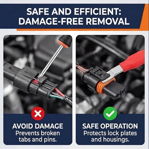 Automotive Electrical Connector Separator Tool, Terminal Release Remover, Dual End Wiring Harness Disconnect Pick Kit, Metal Connector Pin Removal Tool in Kuwait