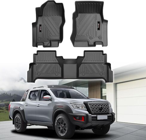 All Weather TPE Floor Mat 2 Rows for 2022-2025 2026 Nissan Frontier Crew Cab Accessories (Floor Mats 2 Rows) in Saudi Arabia