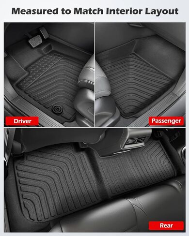 سجادات أرضية لسيارة Honda CR-V 2023 2024 2025 2026 (تشمل الهجين)، بطانات أرضية وبطانات مخصصة لجميع الأحوال الجوية، 21 قطعة من الملحقات الداخلية مع حصيرة حامل الأكواب، وسادات فتحة الباب، وحماية مطاطية مضادة للانزلاق in Kuwait