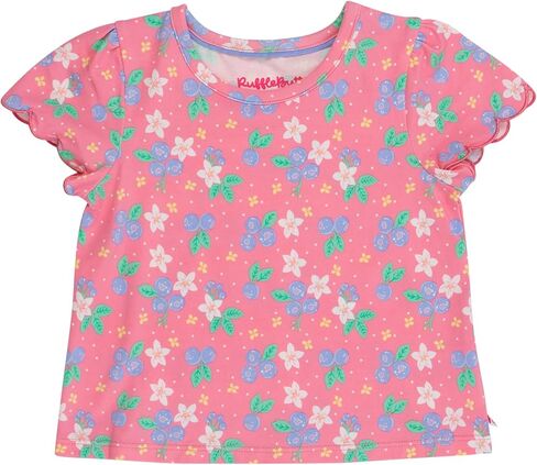 RuffleButts Baby/Toddler Girls Short Sleeve Scallop Tee Shirt in Saudi Arabia