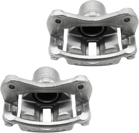 Front Disc Brake Calipers Assembly Pair Set of 2 Compatible with 2002 2003 2004 2005 Hyundai Elantra 2.0L 4-Door - Front Driver and Passenger Side Brake Caliper Set - Rust Protected in Kuwait
