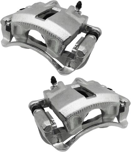 Front Disc Brake Calipers Assembly Pair Set of 2 Compatible with 2002 2003 2004 2005 Hyundai Elantra 2.0L 4-Door - Front Driver and Passenger Side Brake Caliper Set - Rust Protected in Kuwait