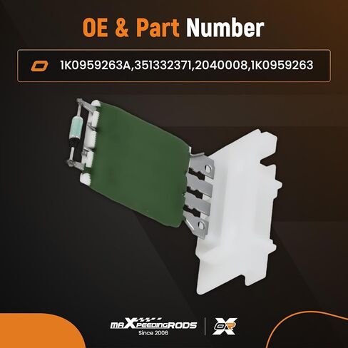مقاوم مروحة محرك السخان maxpeedingrods 1K0959263A يناسب VW Beetle Caddy Eos Golf Jetta Passat Scirocco Tiguan Touran # 351332371 2040008 1K0959263 in Kuwait