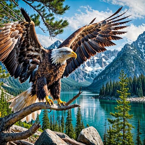 Formeydemi Adults Paint by Number Kits,Painting by Number Kits on Canvas,Large Color by Numbers Adult Watercolor Gifts for Friends Wall Decor (Eagle) in Saudi Arabia