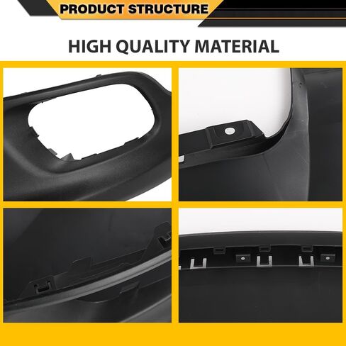 CNNELL Front Lower Bumper Cover Compatible with Jeep Cherokee Latitude Plus 2018, Fit Jeep Cherokee 2014-2018, w/o Tow Hook Hole, w/o Parking Aid Sensor Holes, w/o License Plate Provision 68203213AA in Kuwait