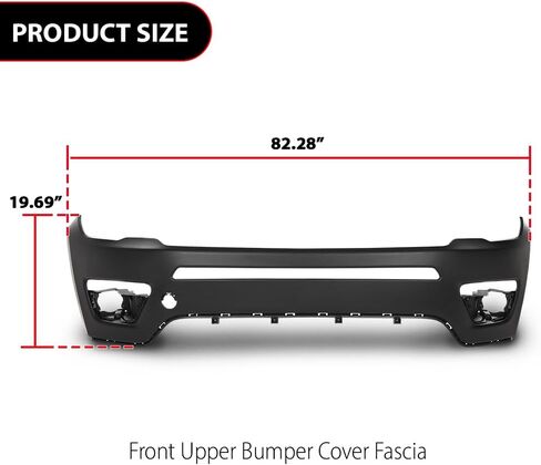 Front Upper Bumper Cover Fascia, Fit Jeep Compass 2017 2018 2019 2020 2021, 68499103AA, 68351154AA in Saudi Arabia