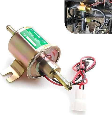 Electric Fuel Pump, 12V Low Pressure Fuel Transfer Pump, HEP-02A Automotive Gas Line Replacement, Fit for Cars, Boats, Carburetor, Trucks, Lawnmower and Generators (Gold) in Saudi Arabia